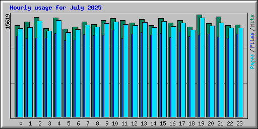 Hourly usage for July 2025
